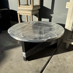 Round Black Coffee Table