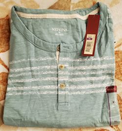 4 Merona Men's Short-Sleeve Henley Shirt- XL