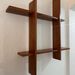 Mid Century Modern Stile Solid Wood Shelf