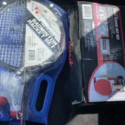 Two games badminton racket set and table tennis net set