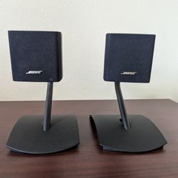 BOSE ACOUSTIMASS 3 SERIES IV SYSTEM 2 SPEAKERS WITH STANDS Tested Working