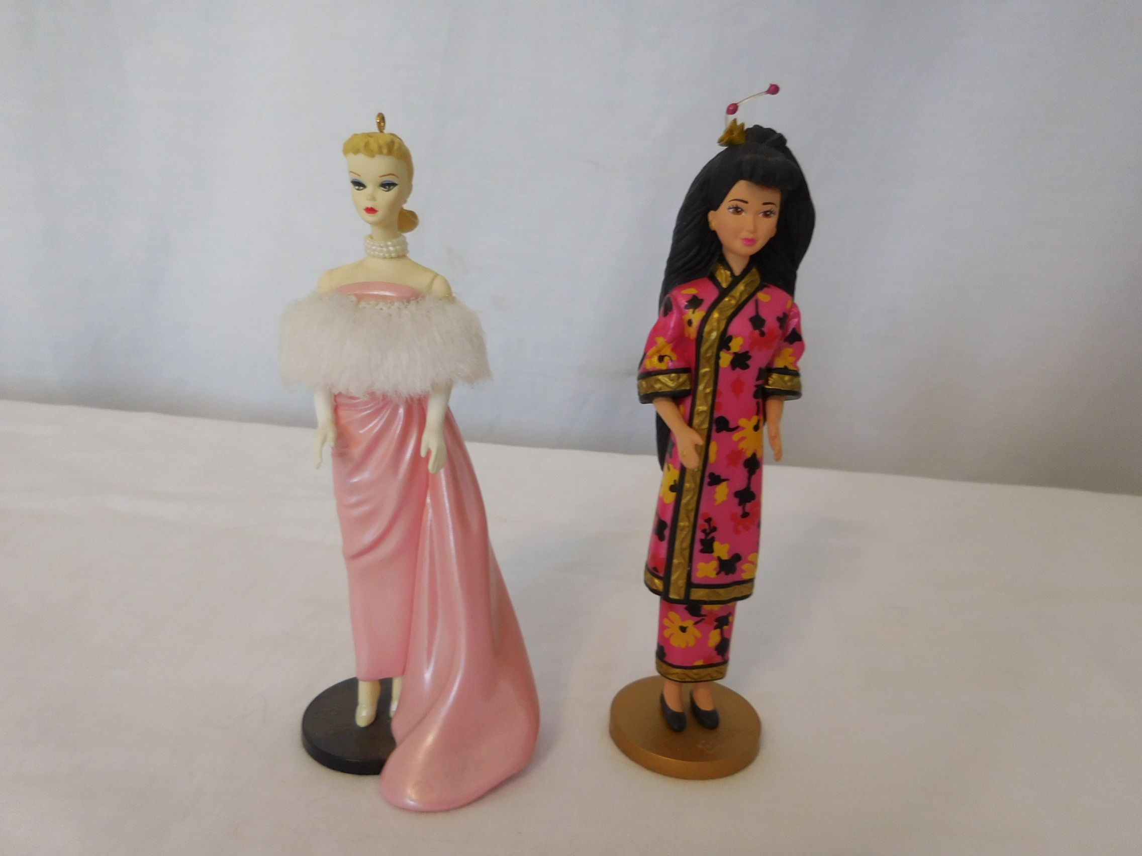 1996 Enchanted Evening Barbie Hallmark Keepsake Ornament Series #3 + Hallmark Keepsake Ornament Chinese Barbie Collector Series 1997