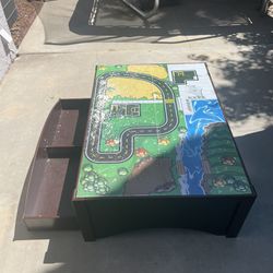 Lego and Train Table With Drawer