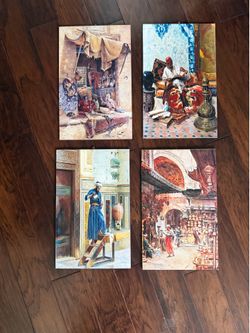 Vintage-Style Wall Art Prints – Set of 4