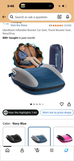 Inflatable / travel booster car seat