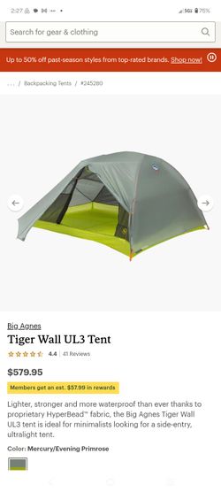 Big Agnes Tiger Wall UL3 Tent NEW
