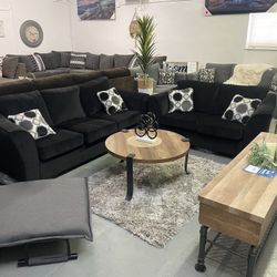 Black Sofa And Love Seat ‼️financing Available ‼️