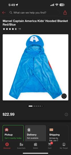 Captain America Hooded Blanket.