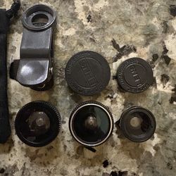 3 Fish Eye Lens W/ IPhone Adapter Clip and Pouch