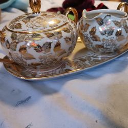 Vintage China Sugar And Creamer