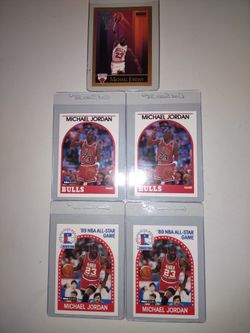 1989 Michael Jordan (5) Card Lot MINT Condition