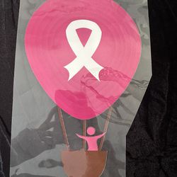Breast Cancer Hot Air Balloon HTV Heat Transfer Iron On
