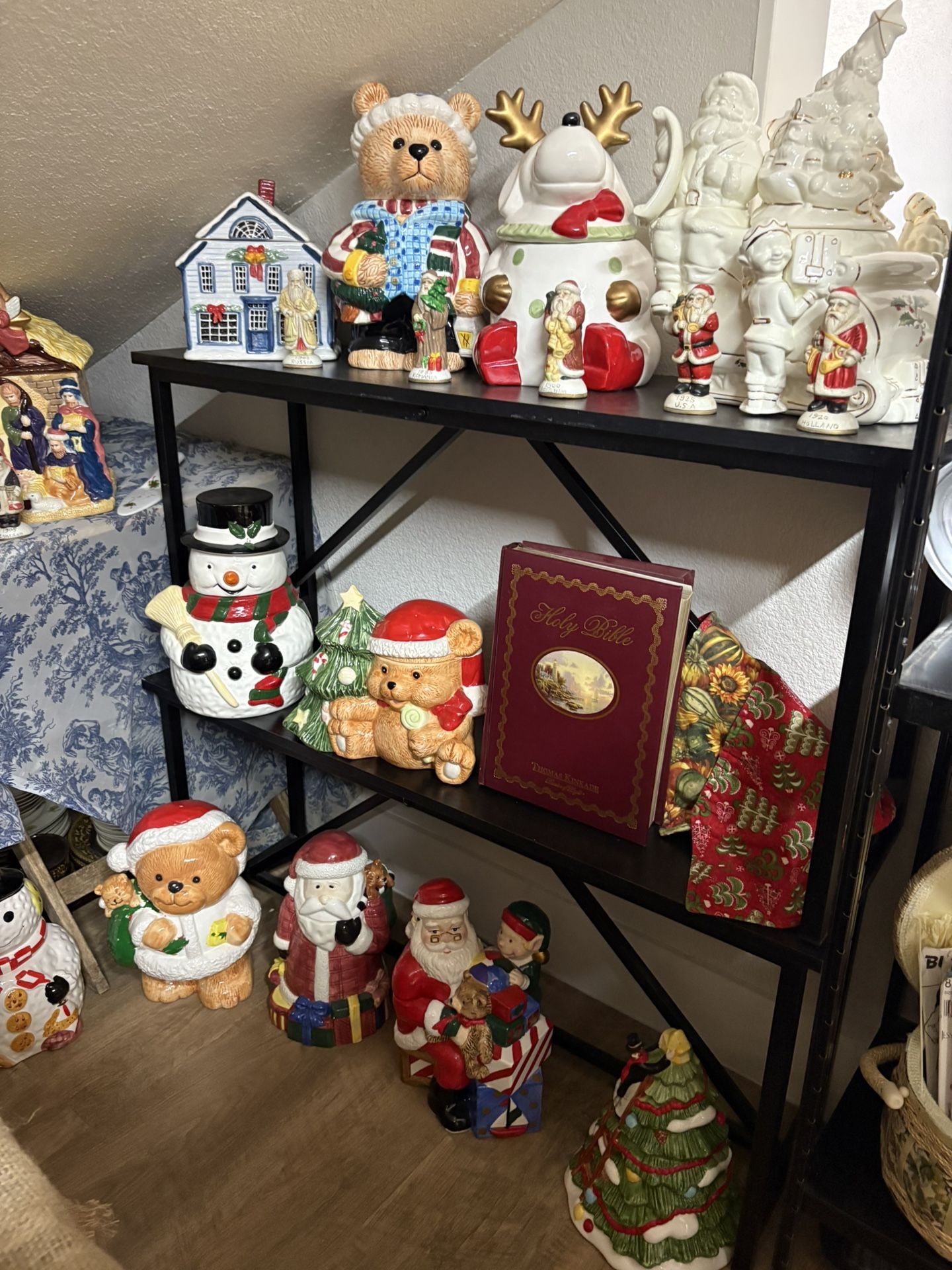 Vintage Christmas Cookie Jars And More