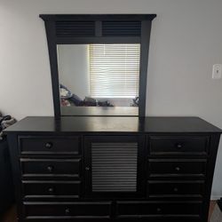 Dresser With Mirror And Matching Nightstand