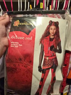 Girls medium descendants red costume