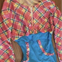 Weismann Girls Jazz Tap Blue Costume Shorts Jacket Outfit Skirt Child Medium