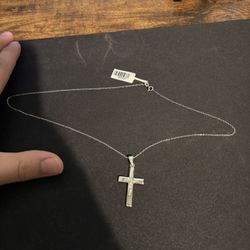 Sterling Sliver Cross Neckless For Women 