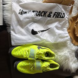 neon green nike track (throwing shoes)  size 9.5