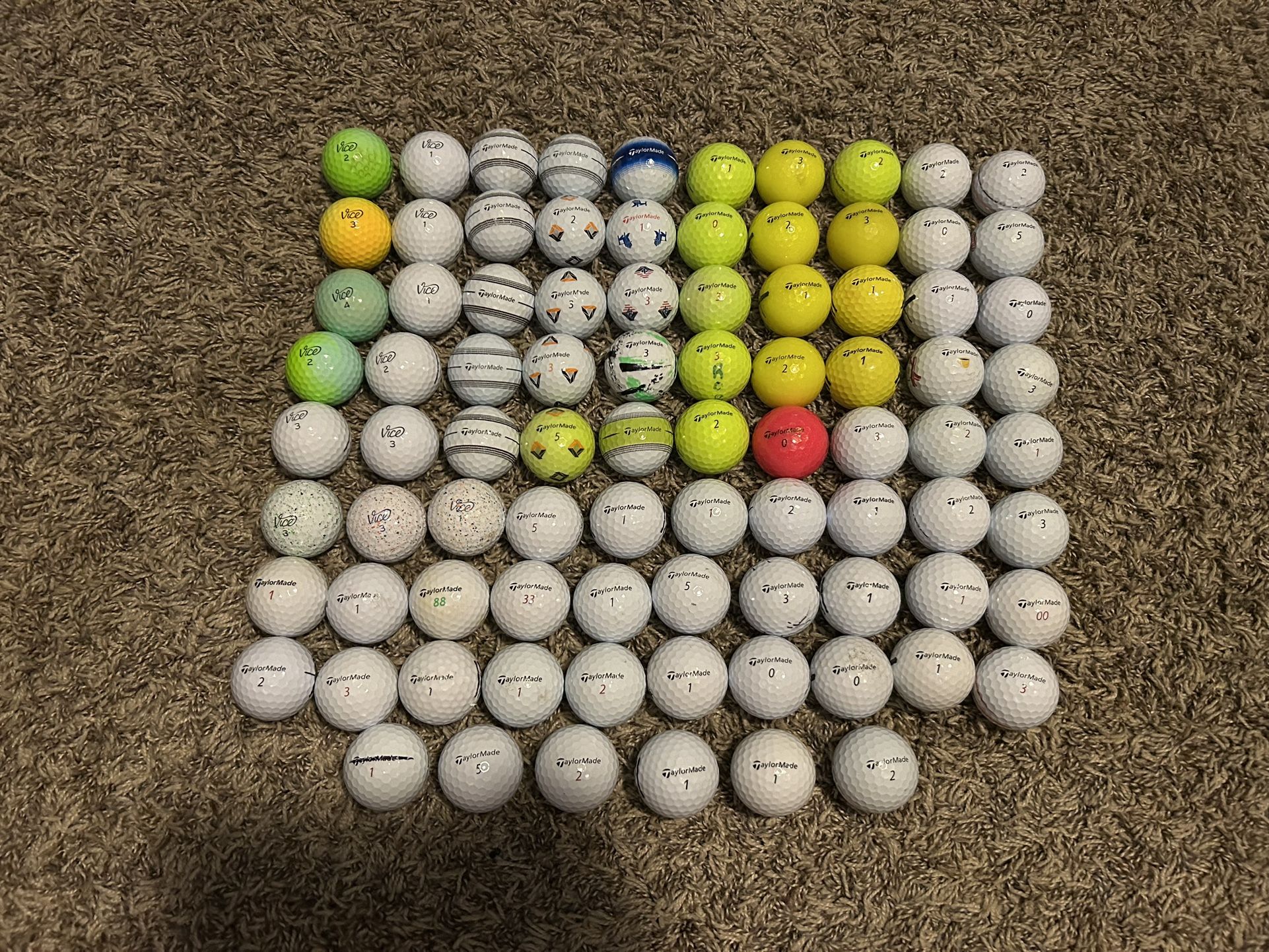86 Used Taylor Made and Vice Golf Balls