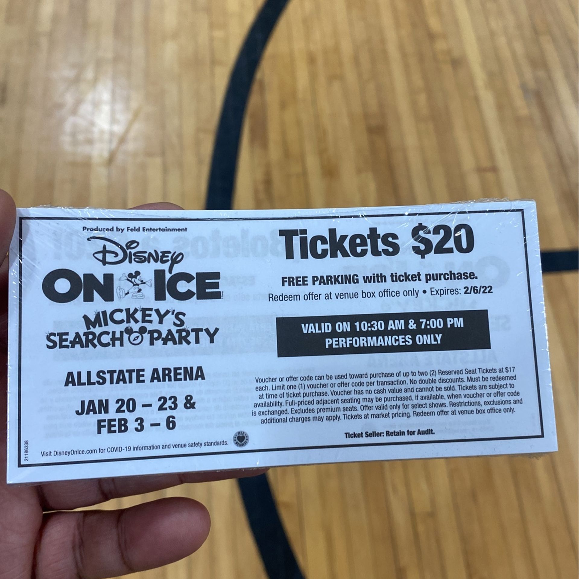 Disney on ice tickets. 5 Tickets For $20