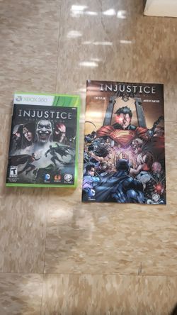 Injustice Gods Among Us Xbox 360 with Comic Book