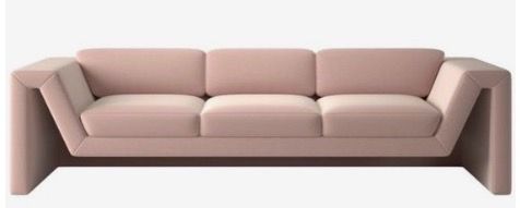 CB2 Pink Velvet Sofa/ Couch