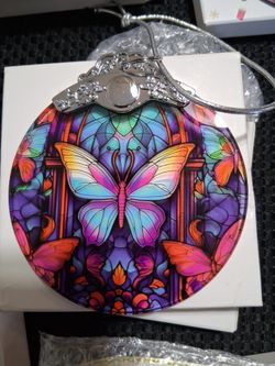 BUTTERFLY  Glass  Ornament  -see all  images