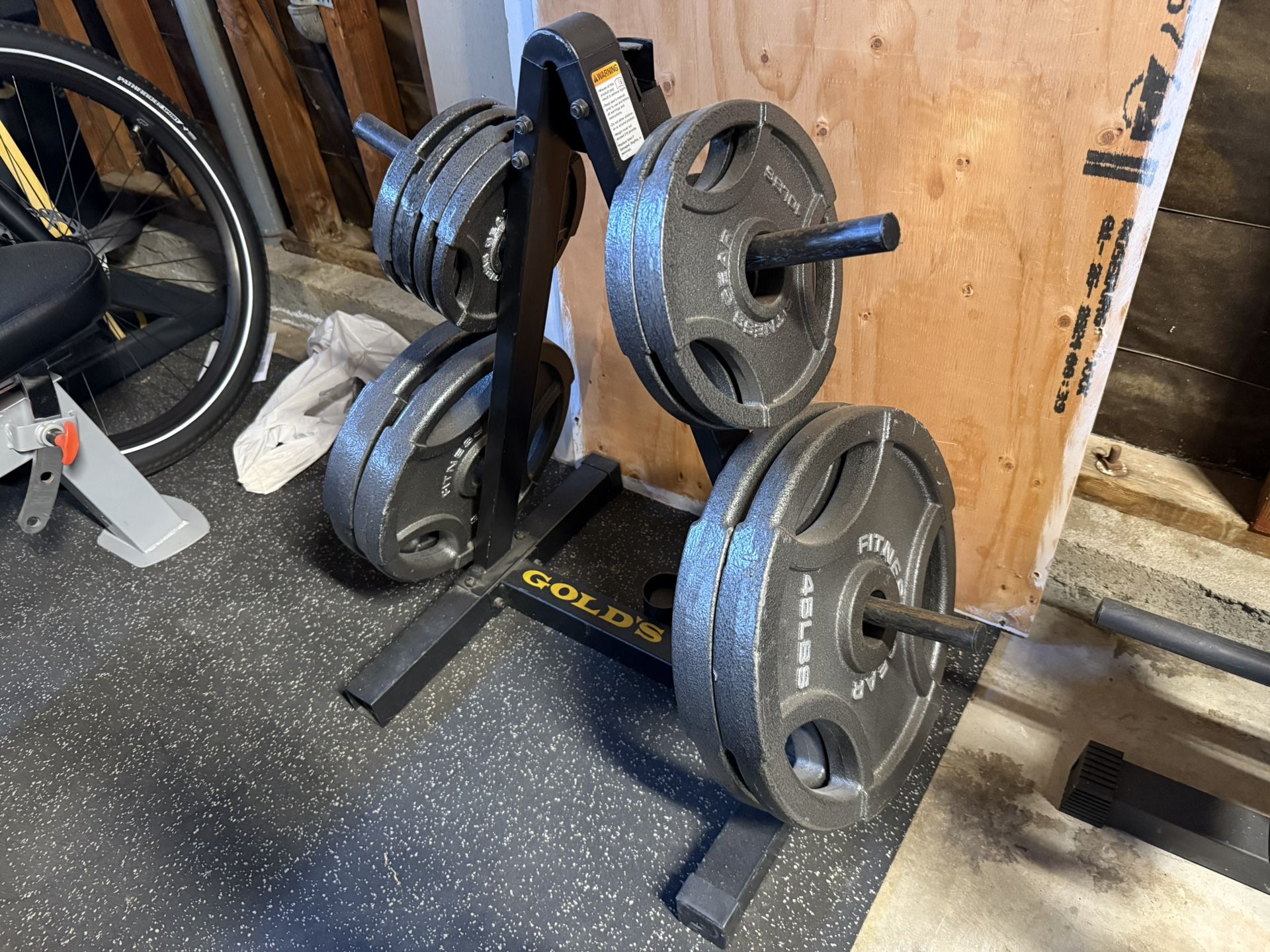 Standard Barbell Plates And Stand