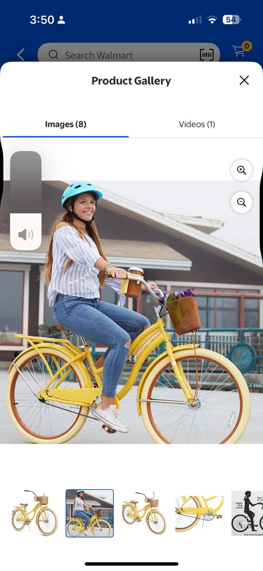 Huffy 26" Nel Lusso Women's Cruiser Bike with Perfect Fit Frame, Yellow.