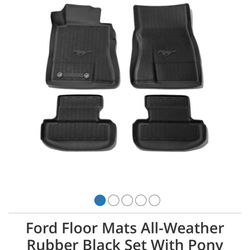 All Weather Mats Ford Mustang 15-24 With Mustang Logo