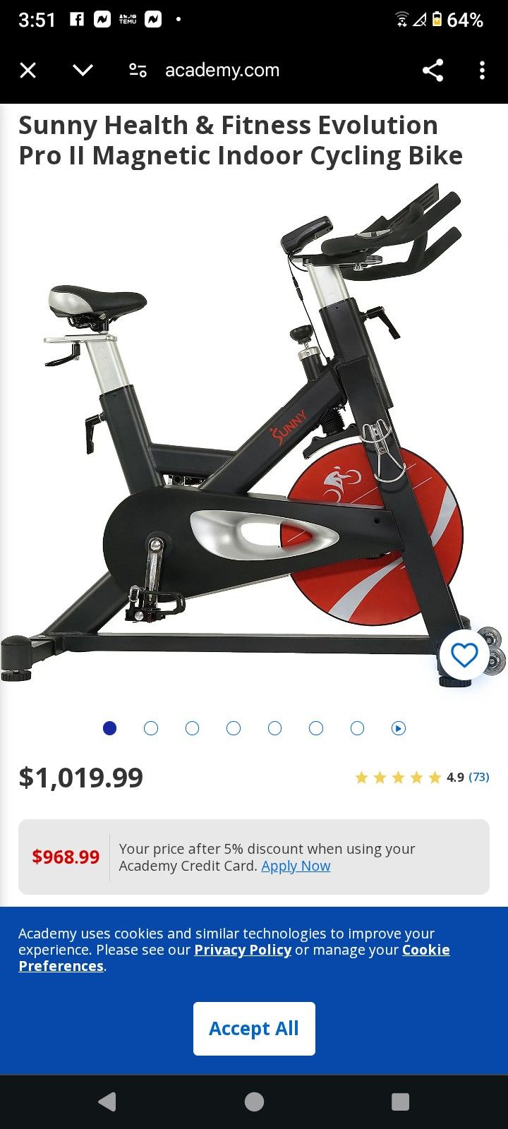 Sunny Exercise Spinning Bike