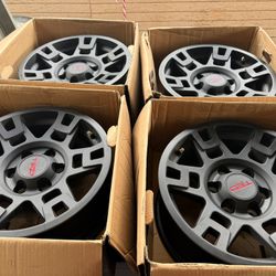 Toyota 2024 4runner Trd Pro Wheels Rims 17x7 OEM Matte Black Tacoma FJ Cruiser SEMA