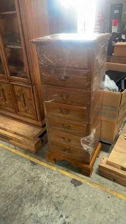 Tall Wooden 6-Drawer Chest Dresser
