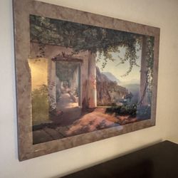 Lacquered Italian Garden Landscape Art