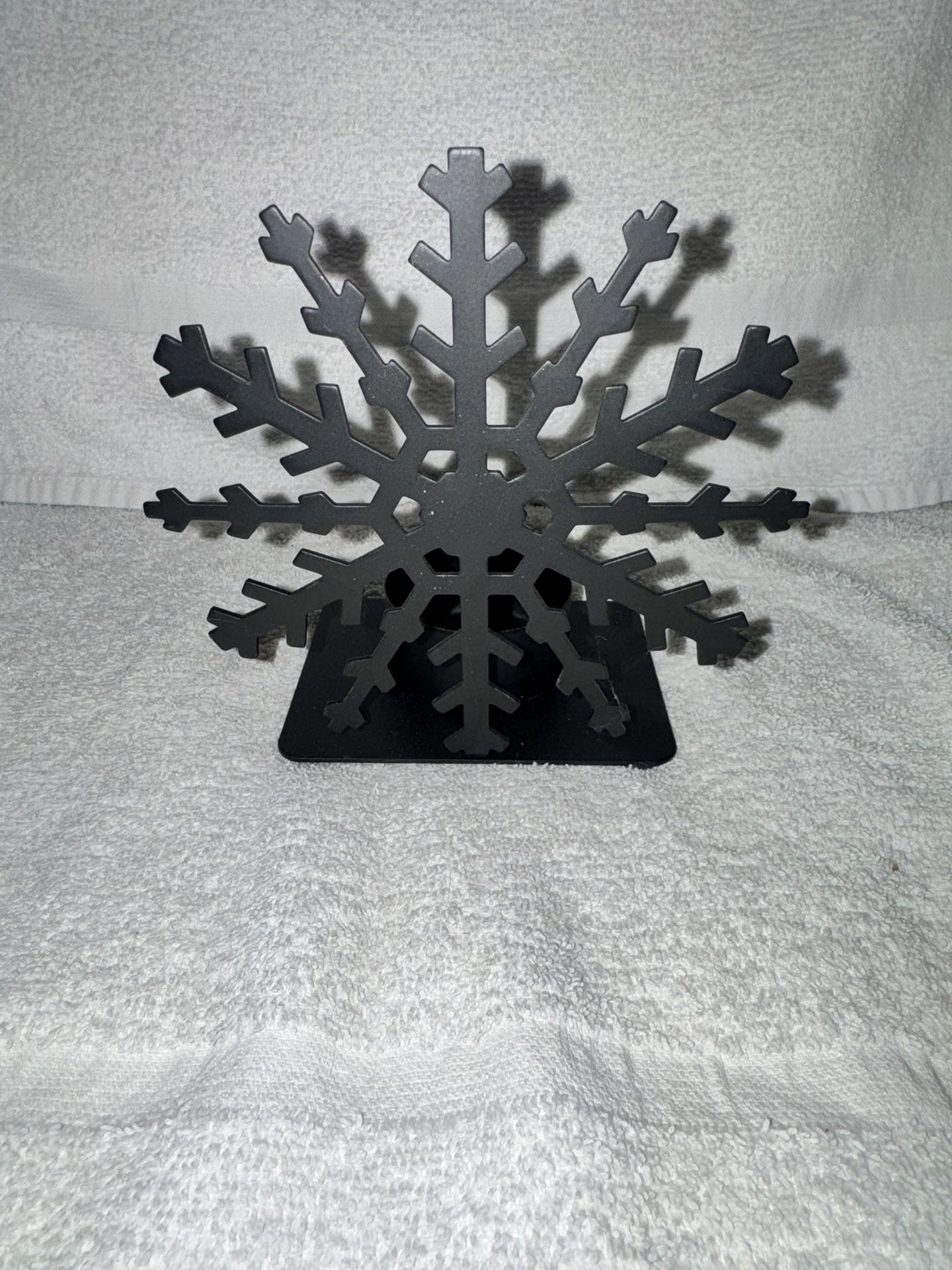 Winter Snowflake Metal Candle Holder