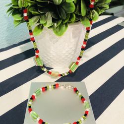 Necklace And Bracelet Christmas Set