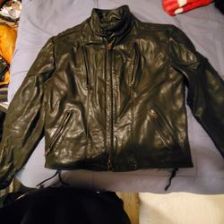 Custome made Leather Jacket  Size 16 With Liner