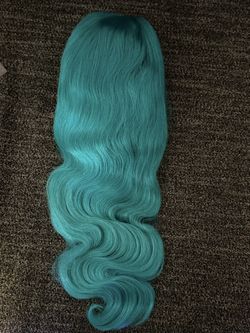 13x6 Cyan Blue Lace Front Wig Body Wave