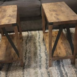 Farmhouse End Table Set Of 2 