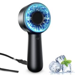 Portable Handheld Fan Personal Small Turbo Hand Fan Powerful, Cooling, Lanyard, USB Rechargeable, 5 Speeds, Makeup, Gifts for Women Men, Kid, Mom, Hot