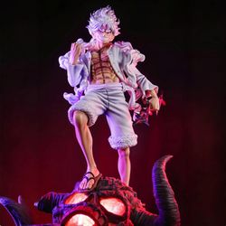 Monkey D. Luffy in his Gear 5 "Sun God Nika" awakened form