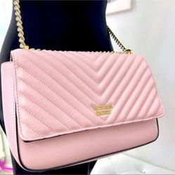Victoria's Secret Pink Purse w/ Gold Chain