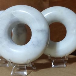 Real Genuine Authentic Marble Ring Home Decor Healing Stone Table Art Granite Statue Rock