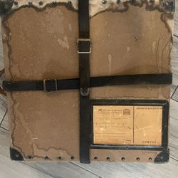 vintage fiberboard movie film reel shipping case.  