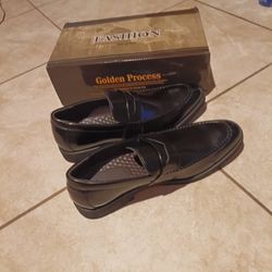 New Golden Process Leather Shoes For Sale 