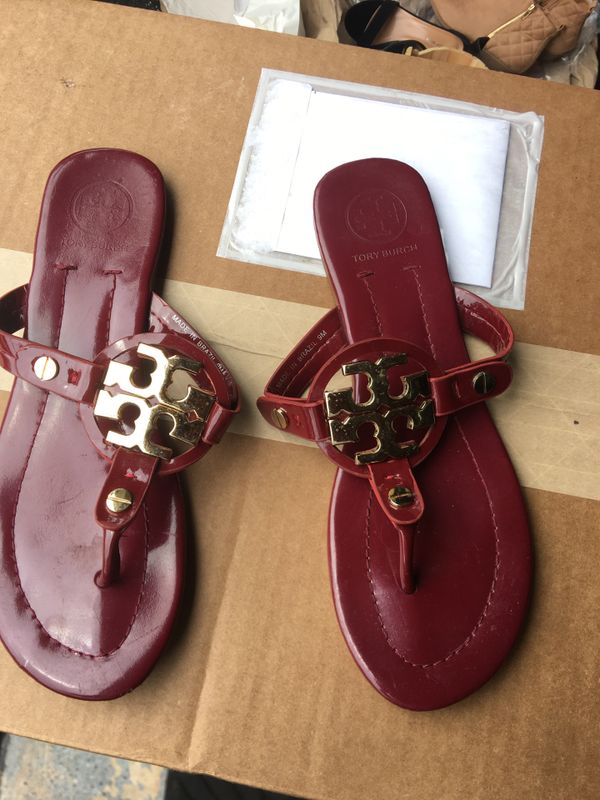 tory burch maroon flats