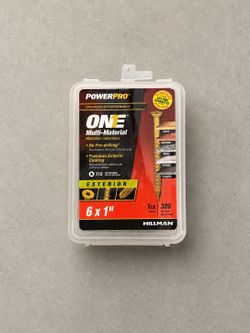 PowerPro ONE Multi-Material Exterior Screws #6 x 1”