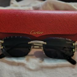Cartier Glasses Diamond Frame Diamond Cut