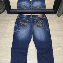 Y2K 2000s Women’s Coogi Flared Embroidered Denim Jeans 13 / 14