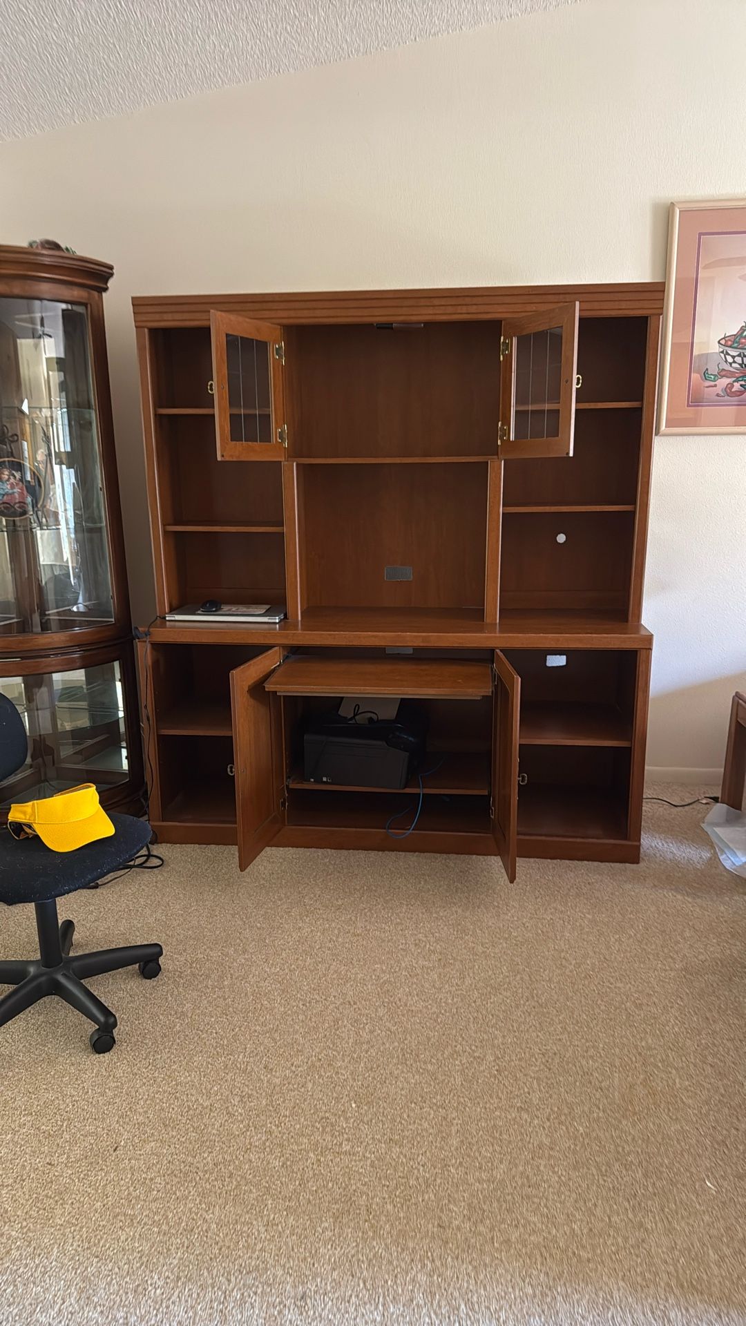 Bookshelves With pullout Desks 71 X64